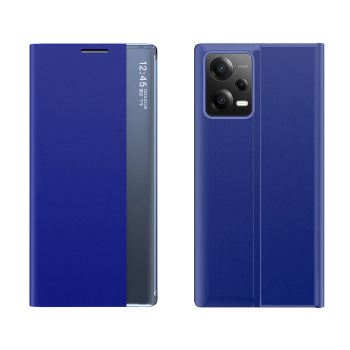 Nový kryt pouzdra na spaní pro Xiaomi Redmi Note 12 5G / Poco X5 5G kryt s odklápěcím stojánkem modrý