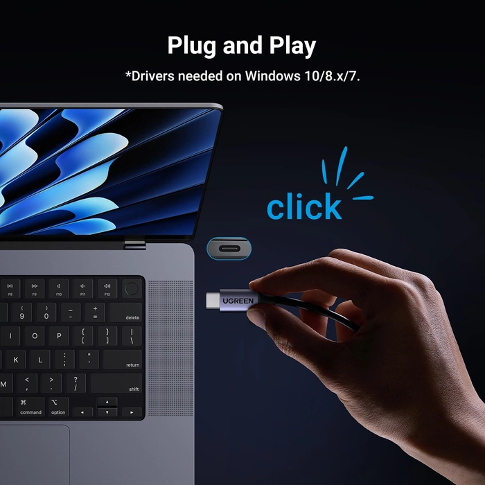 Ugreen CM648 USB-C-auf-RJ45-Ethernet-2,5G-Adapter – Grau