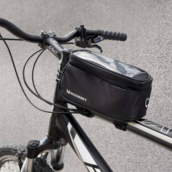Bolsa de teléfono con marco Wozinsky para caja de teléfono con marco de bicicleta para 6.5 pulgadas 1.5L negro (WBB2BK)