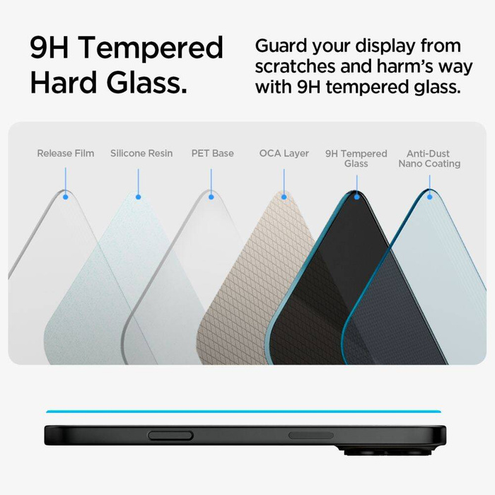 Verre trempé Spigen Glas.tr "ez Fit" 2-pack iPhone 15 Privacy