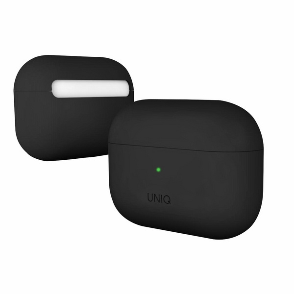 UNIQ coque Lino AirPods Pro Silicone noir/rose noir