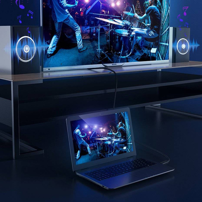 Cavo Baseus Cavo HDMI 2.0 4K 60 Hz 3D HDR 18 Gbps 1 m nero (CAKGQ-A01)