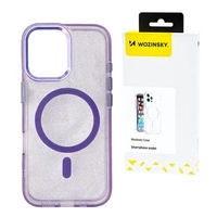 Wozinsky Glitter Case with Mag Safe for Samsung Galaxy S25 Ultra - Purple with Glitter