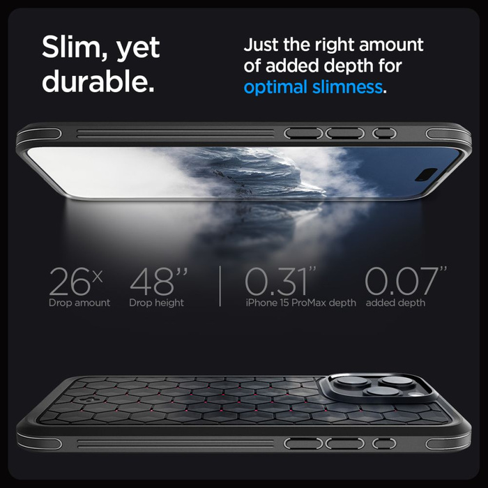 Funda iPhone 15 Pro Max Spigen Cryo Armor Cryo Red