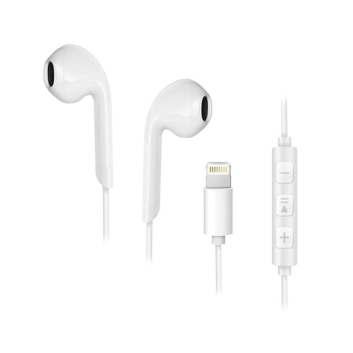 Słuchawki przewodowe douszne Lightning Forcell F-Audio HR-ME25 białe