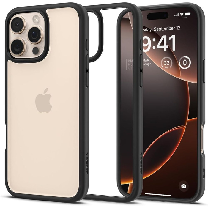 SPIGEN ULTRA HYBRID IPHONE 16 PRO MATTE BLACK CASE