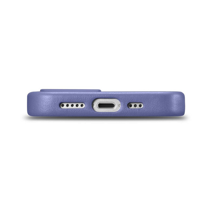 iCarer Case Leather Housse en cuir véritable pour iPhone 14 Plus violet clair (compatible MagSafe)