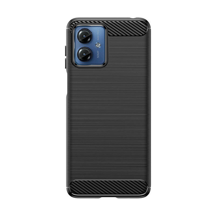 Coque en silicone Carbon Case pour Motorola G14 - noir