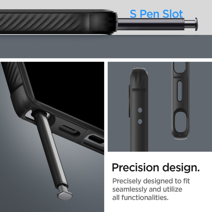 Funda Spigen Rugged Armor Samsung Galaxy S24 Ultra MATTE Negro Case