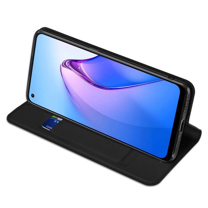 Dux Ducis Skin Pro funda para Oppo Reno 8 flip cover tarjetero soporte negro
