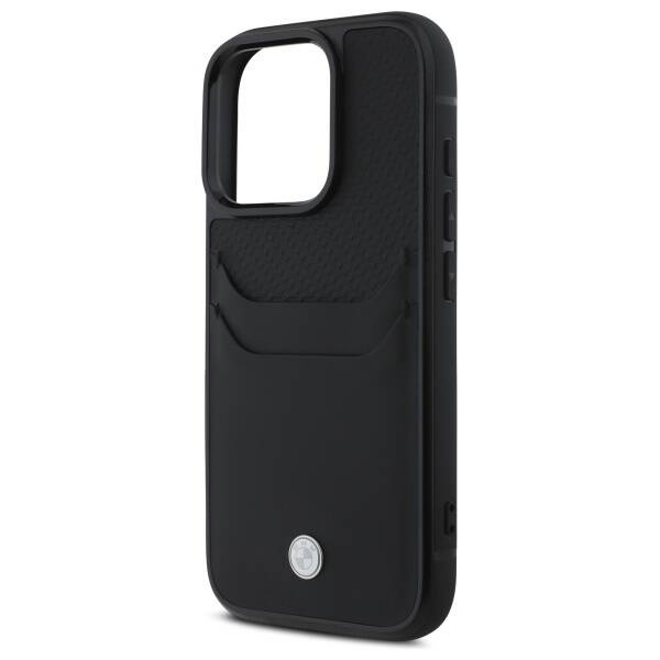 Funda BMW iPhone 16 Pro Max 6.9" negro/negro durocase Signo Cuero Cardslot