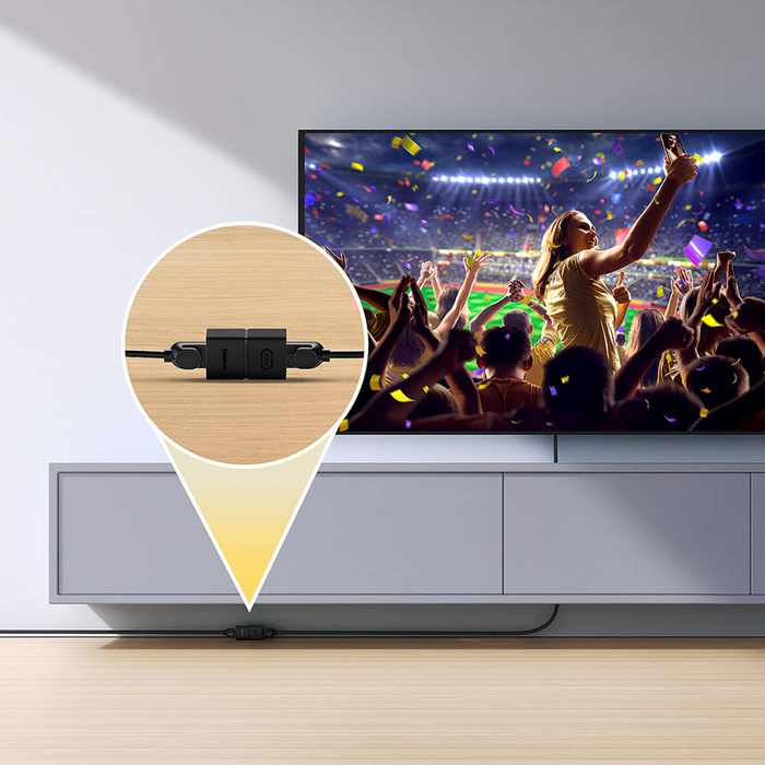 Connecteur de câble Ethernet Baseus AirJoy Series RJ-45 2 pcs - noir