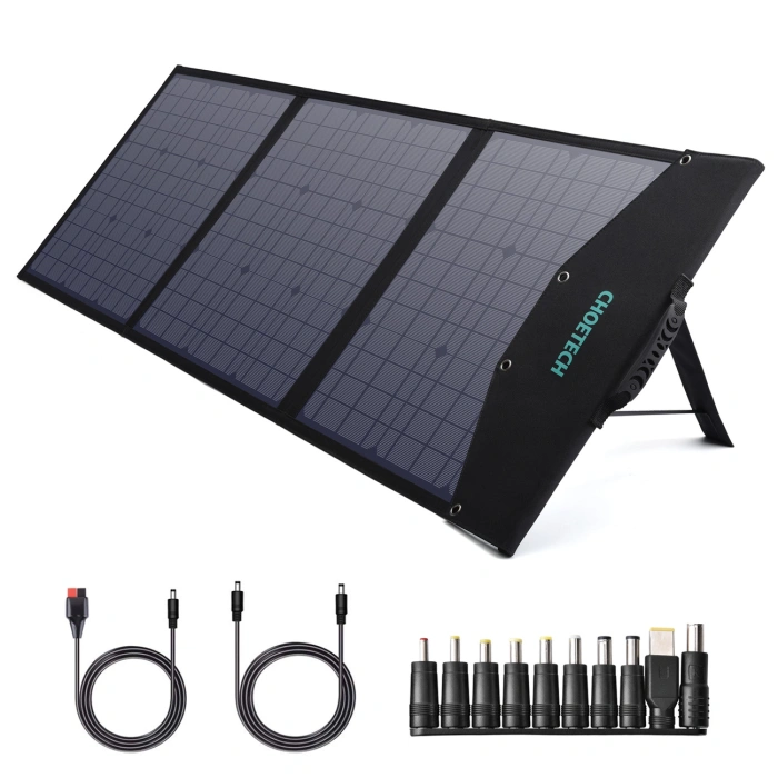 Ladergerät Choetech SC008 solar faltbar 120W DC / USB-C / 2x USB-A - schwarz
