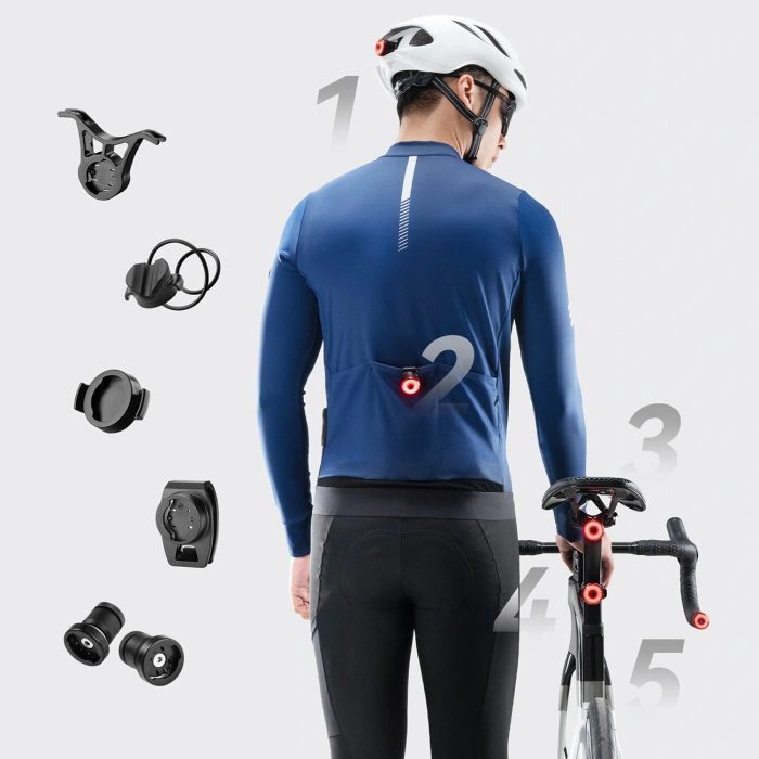 Lampki tylne Wozinsky WIS-01 wodoodporne inteligentne światła tylne 2 szt - czarne