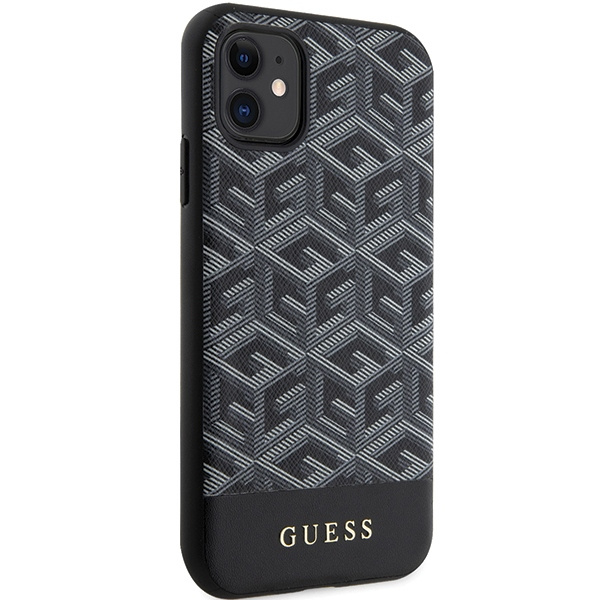 Guess GUHMN61HGCFSEK iPhone 11 / Xr 6.1" schwarz/schwarz hartcase GCube Stripes MagSafe