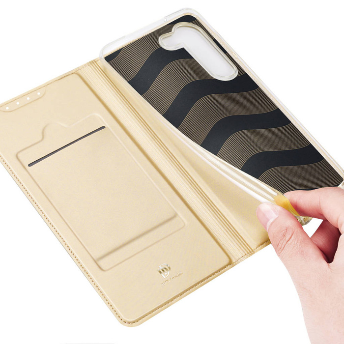 Dux Ducis Skin Pro Hülle für Samsung Galaxy S23+ Flip Card Wallet Stand Gold