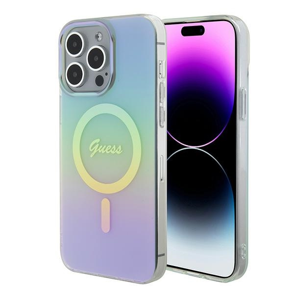 Funda Guess GUHMP15XHITSQ iPhone 15 Pro Max turquesa/turquesa durocase IML Iridescent MagSafe Case