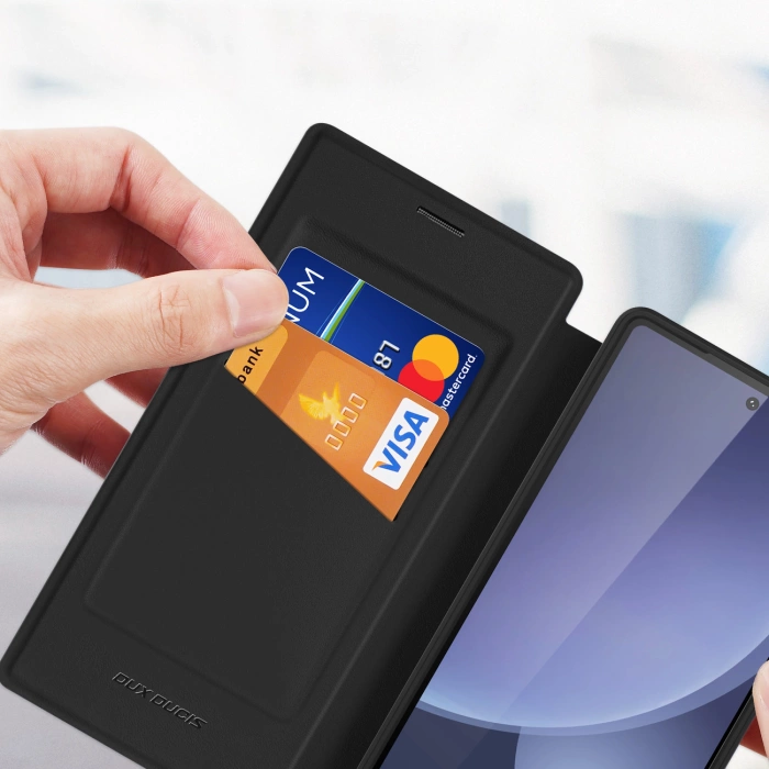 Dux Ducis Skin X Pro Hülle für Samsung Galaxy S25 Ultra mit MagSafe und Geldbörse – Schwarz
