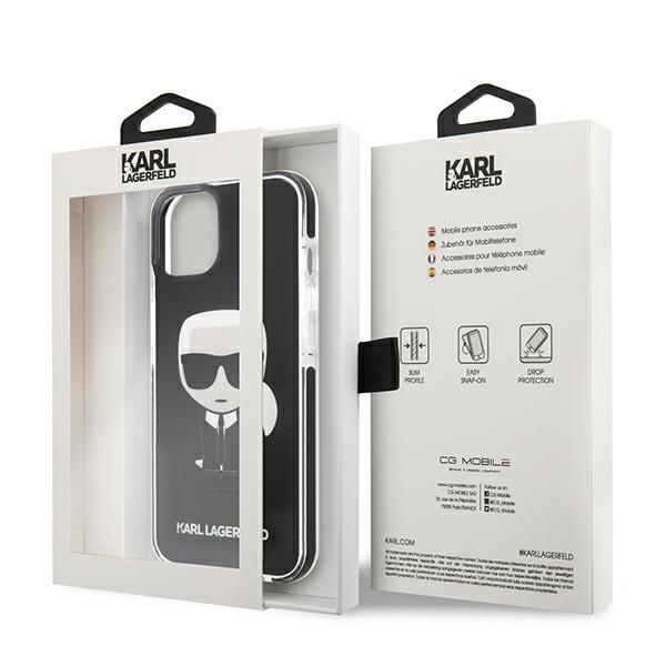 Case KARL LAGERFELD Apple iPhone 13 Mini Iconik Karl Black Hardcase