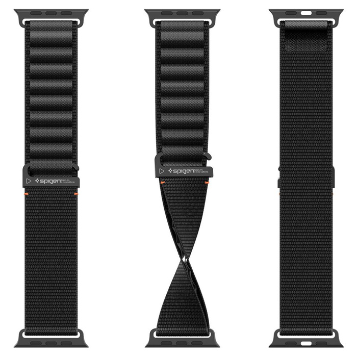 Spigen WBF1 BAND Apple Watch 6 / 7 / 8 / 9 / 10 / SE / ULTRA 1 / 2 (44 / 45 / 46 / 49 MM) SCHWARZ