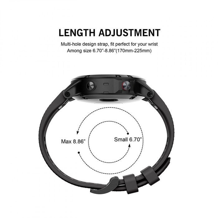 TECH-PROTECT Belt Smooth Garmin Fenix 3/5 X / 3 Hr / 5 X Plus (26 Mm) Black Black