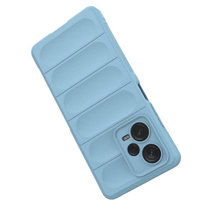 Magic Shield Case pour Xiaomi Redmi Note 12 Pro+ housse blindée souple bleu clair