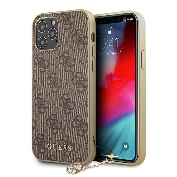 Case GUESS Apple iPhone 12 Pro Max 4G Charms Collection Brown Hardcase 