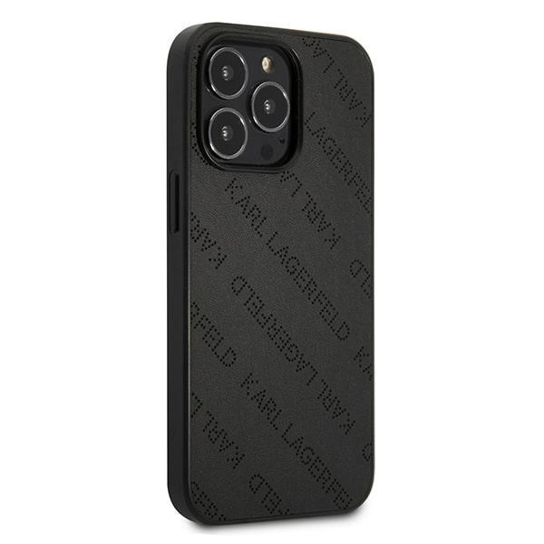 Karl Lagerfeld KLHCP13LPTLK iPhone 13 Pro / 13 6.1" hardcase schwarz/schwarz Perforated Allover