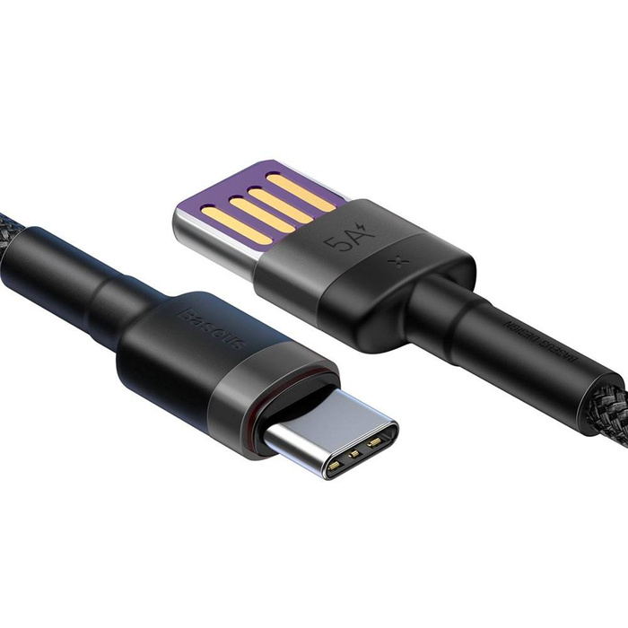 Baseus Cafule cable USB Type C SuperCharge 40W Quick Charge 3.0 QC 3.0 cable 1m gray-black (CATKLF-PG1)