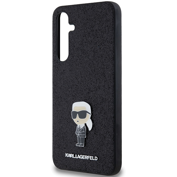 Etui Karl Lagerfeld KLHCSA35GKNPSK A35 A356 czarny/black hardcase Fixed Glitter Ikonik Logo Metal Pin