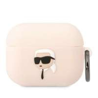 Karl Lagerfeld KLAPRUNIKP AirPods Pro Abdeckung rosa/rosa Silikon Karl Head 3D