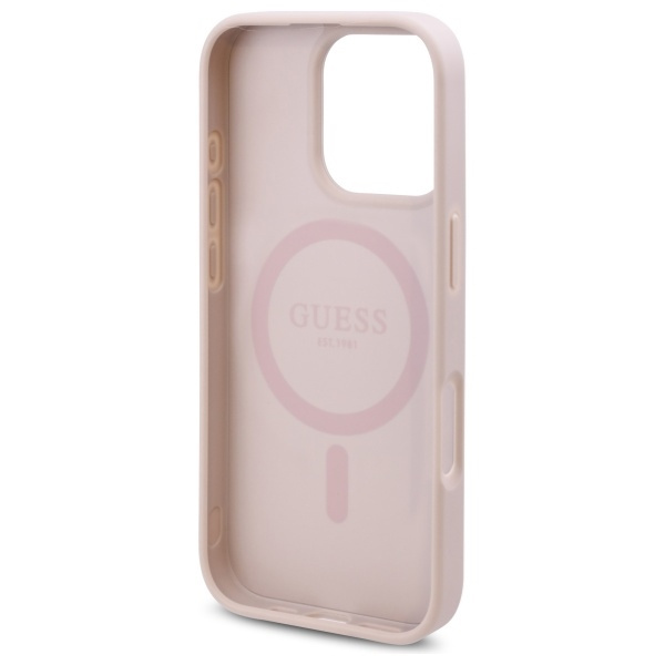 Guess GUHMP16XP4ROPEMCP iPhone 16 Pro     Max 6.9" różowy/pink hardcase 4G Flowers Print MagSafe