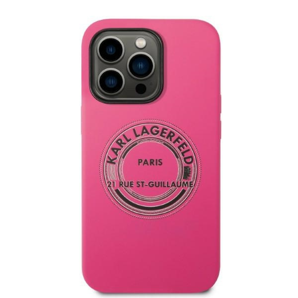 Case KARL LAGERFELD Apple iPhone 14 Pro Silicone RSG Pink Hardcase