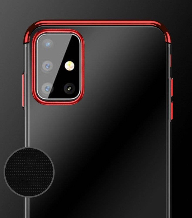 Čirý barevný case gelový kryt pouzdro s kovovým rámečkem Samsung Galaxy A72 4G modrý