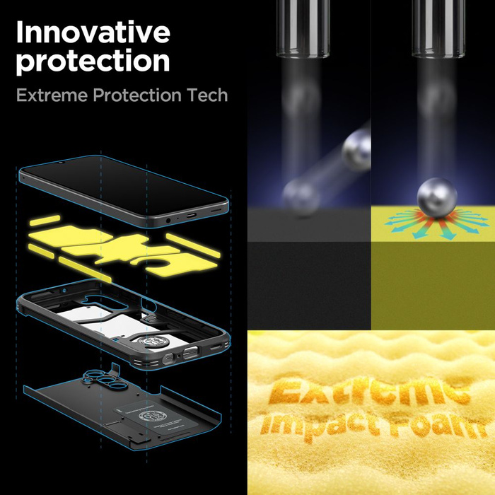 Funda Spigen Tough Armor Samsung Galaxy A15 4g / 5g Negro Case