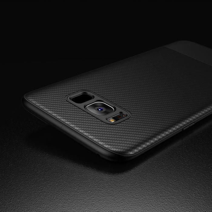 Puzdro Crong Prestige Carbon Cover Samsung Galaxy S8 čierny