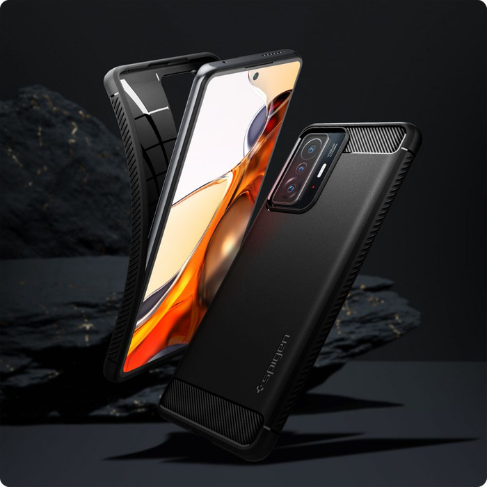Spigen Xiaomi 11T 5G 11T Pro 5G Rugged Armor MATTE Cover Nero Case