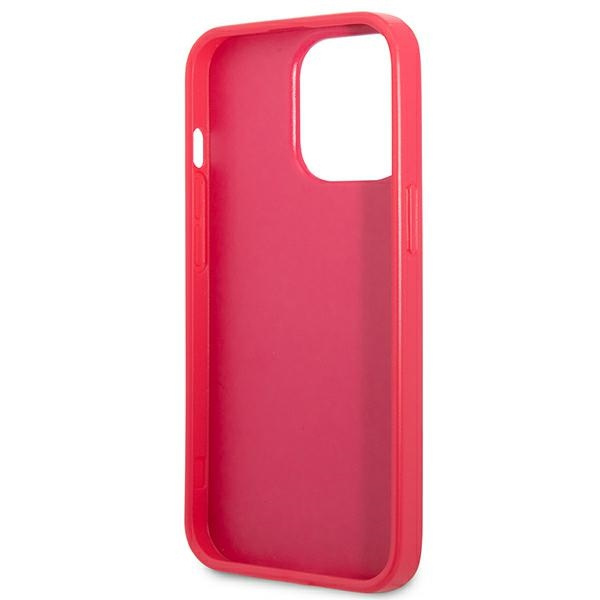 Case GUESS Apple iPhone 13 Pro Max Saffiano 4G Small Metal Logo Pink Hardcase