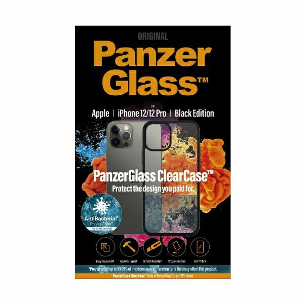 PanzerGlass ClearCase iPhone 12/12 Pro 6.1" Antibacterial black/black