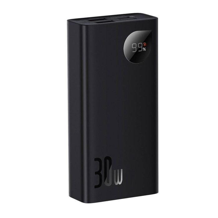 Baseus Adaman2 powerbank s displejem digital 10000mAh 30W 2 x USB / 1x USB Type C Overseas Edition PD QC SCP černá (PPAD040101)