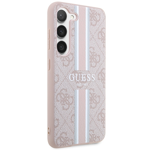 Case Guess GUHCS23SP4RPSP S23 S911 pink/pink hardcase 4G Printed Stripe Case