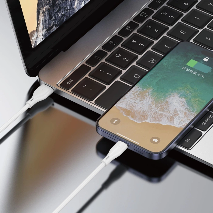 Dudao kabel kabel USB / Lightning 5A 1m bílý (L2L 1m bílý)