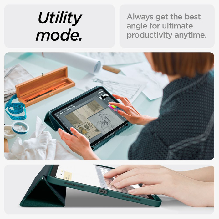 Case Spigen Urban Fit iPad Air 10.9 4 / 5 / 2020-2022 / 6 7 / 2024-2025 Midnight Green Case