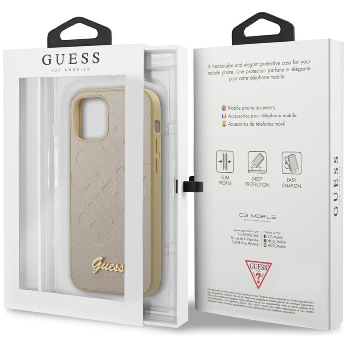 Coque GUESS Apple iPhone 12 Mini 5.4 Iridescent Love Script Gold Logo GUHCP12SPUILGLG Gold Hardcase