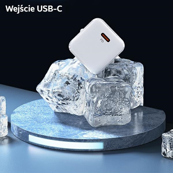 USAMS Network Charging. 1xUSB-C T45 mini 30W (head only) PD3.0 Fast Charging white/white CC148TC02 (US-CC148)