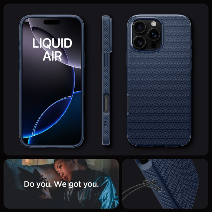 Spigen Liquid Air IPhone 16 PRO MAX AZUL MARINO