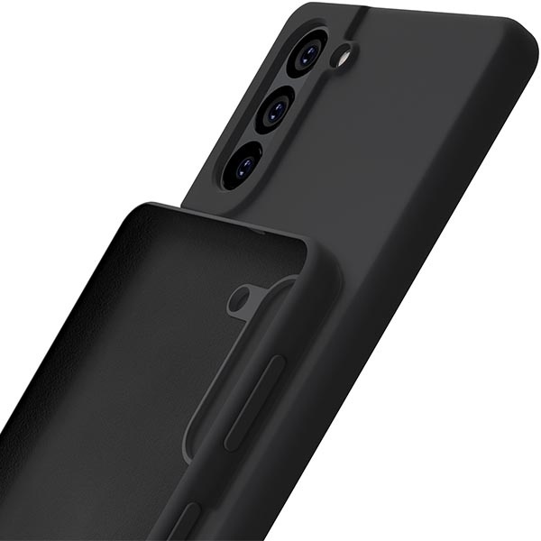 3mk Silicone Case Sam S21 FE 5G G990 noir/noir