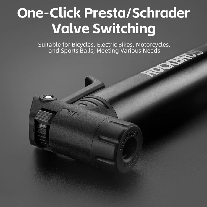 Rockbros 42320010001 pompe à main pour vélo + tournevis - noir