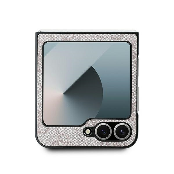 Guess GUHCZF64GMGPI Z Flip6 F741 różowy/pink Leather 4G Metal Logo