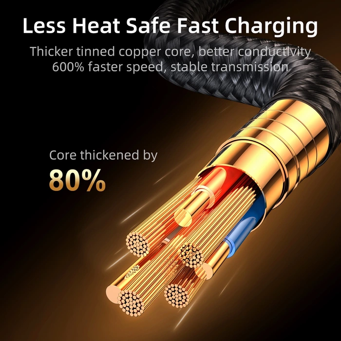 Joyroom S-UL012A6 USB-A-Winkelkabel – Beleuchtung 2,4 A 1,2 m – blau